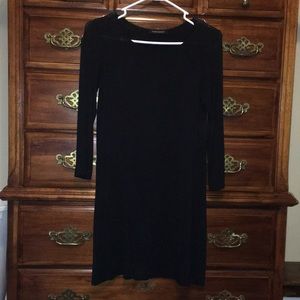 Long Sleeve Black Swing Dress